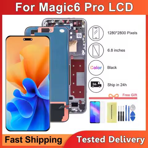 For Honor Magic6 Pro LCD BVL-AN16 Display 6.8' Touch Screen Digitizer Assembly Replacement for Honor