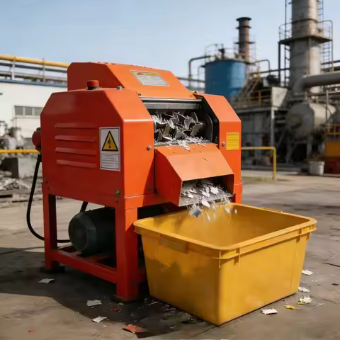 Industrial Waste Shredder Rubber Tire Shredder Waste Plastic and Metal Scrap recycle Waste Managemen
