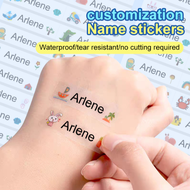 Custom Waterproof Transparent Name Stickers - Personalized Multilingual Labels for Kids School Suppl