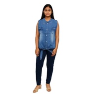 Duomo - Ladies Sleeveless Denim Top
