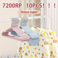 Inaso 10Pcs Gantungan Baju Stainless Steel | Gantung Pakaian Jemuran Anti Karat | Gantungan Baju Lem