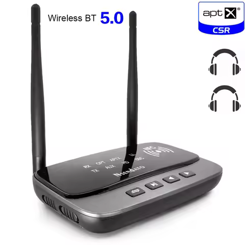 262ft/80m NFC Long Range Wireless 5.0 stereo audio Music Transmitter Receiver 3 in 1 wireless Audio