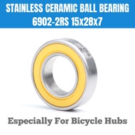 Vòng Bi Ceramic 6902-2RS 15x28x7mm ABEC-3 – Bi ceramic cao cấp cho moay-ơ xe đạp DT Swiss 350 Cho Bá