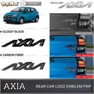 AMAZING PERODUA NEW AXIA 2023-2024 CAR AXIA LOGO EMBLEM FRAME COVER GARNISH REAR AXIA WORDS BADGE CO