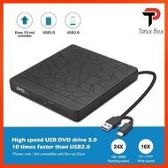 External DVD Drive USB 3.0 Type-C CD ROM DVD Copier for PC Laptop Windows 11 Mac