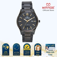 Mirage Jam Tangan Pria Analog 7570 M Full Black Original Stainless