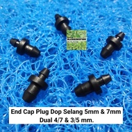 End Cap Plug Dop Aerator Hose Diameter 5mm & 7mm Dual 3/5mm & 4/7mm Aquarium Hose Aquarium Pond Aera