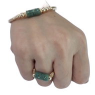 Jade bangle &amp; ring set useful