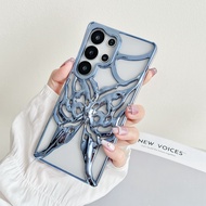 Mạ sang trọng Ốp điện thoại cho Samsung Bướm Rỗng 3D Galaxy S24 S25 Ultra S24 Plus S25 + A16 A55 a05