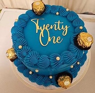 Acrylic Gold Twenty One Cake Topper,21th Birthday Cake Toppers,21th Anniversary Party Decorations Su