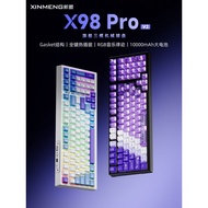 [Ready stock] Xinmeng X98ProV2 Three-Mode Wireless Mechanical Keyboard Bluetooth 2.4G Customized Ful