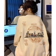 Taiwan Shipment Girls Clothes University T Sweatshirt American Loose Boys Same Style Korean Version 