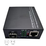 Retail 2.5G Fiber Optic Media Converter Gigabit SFP Transceiver 1000Mbps Compatible with Common E/GP