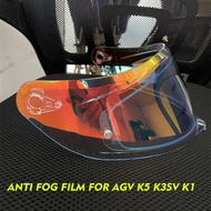 Anti Fog Film for AGV K5 K3SV K1 Motorcycle Helmet Visor Anti Fog Sticker Full Face Helmets Moto cas