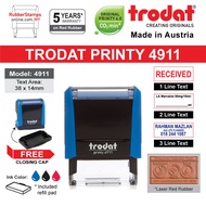 SAME DAY POSTAGE | RUBBER STAMPS TRODAT 4911 SELF INKING STAMP 38x14mm | CUSTOMIZED TEXT OR LOGO