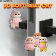 LINDW99NX 2PCS Door Stopper, Chubby Animal Self Adhesive Anti-Collision Pad,  Anti-slip Soft Mute De
