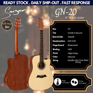 Smiger GN-20 41 Inch Acoustic Guitar w/ Bag, Natural (GN20)