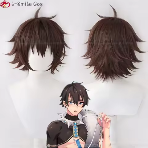 Garu Cosplay Nu: Carnival Aster Garu Cosplay Wigs Red Brown Wig Heat Resistant Synthetic Hair Men Pa