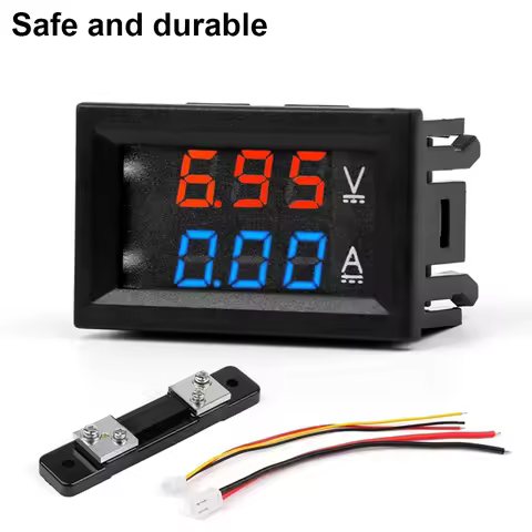 Digital Voltmeter Ammeter DC0-100V 10A 50A 100A Amp Volt Amp Tester 0.56inch LED Display High Precis