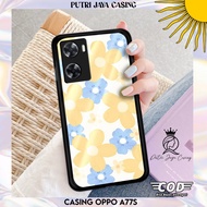 OPPO Case hp New FLOWER MotifOppo a77s Hardcase Softcase Aesthetic Premium Cool Accessories Silicone