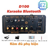 [CHÍNH HÃNG] Mạch loa D100 hát Karaoke Bluetooth 5.0 - 300W có cổng cắm mạch mic không dây 12V/24V/2