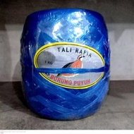 tali rafia cap burung puyuh 1kg original warna warni 1000 gram - biru