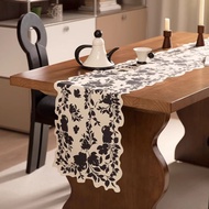0.8-2.4m Shaped Vintage Table Runner Light Luxury High-End High-End Coffee Table Tablecloth Long Dining Table Table Runner