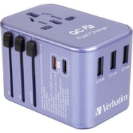 Verbatim 5 Ports QC 3.0 + PD 旅行充電器 2 Type-C + 3 USB-A 紫色 66353 香港行貨