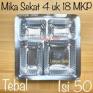 [Isi50] Thick 4-Section Mica Size 18 MKP for 18x18 rice boxes 4-Section Mica/ for 18x18 boxes Clear 