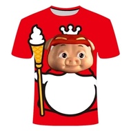 Fashion men's fashion trend2024T恤猪猪印花ggbond财神爷搞笑男女学生衣服短袖搞怪/10.15