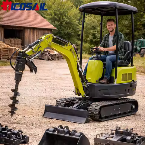 Mini 1.7 Ton Excavator Custom Euro 5 CE Compact Hydraulic Digger for Field, Farm and Construction Us