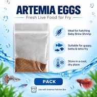 Artemia Eggs | Baby Brine Shrimp BBS Eggs | Live Fish Food Hatching Eggs for Fry Guppy Betta