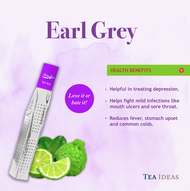 [BOX OF 4 OR 10 Single Flavour] TEA IDEAS Earl Grey Tea Wands