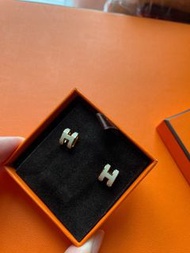 Hermes 大象灰 mini pop H Necklace pendant 耳環
