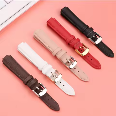 Cowhide Strap Substitute for Casio Watch for Women SHEEN Series SHE-3034GL/SHE-4029PG Watch Strap Co