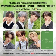 (ISI 7 PCS) Photocard ENHYPEN MUSIC FOREST WEVERSE MEMBERSHIP KIT - Potocard PC Premium 2 Sisi Kartu