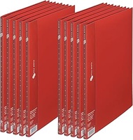 Plus Clear File Super Economy 10 Pockets A4 Vertical Red 10 Books FC-121EL 88-412 x 10