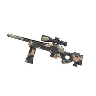 Small building block figures holding military equipment Barrett sniper rifle assembly toy QZQ3