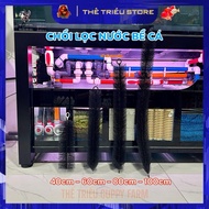 Black aquarium water filter brush 40cm - 60cm - 80cm - 1m - 1m2 stainless steel