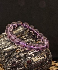 一圖一物 紫阿賽斯特萊 10.7mm 水晶手鍊 ( Purple Azeztulite 10.7mm Bracelet ) ( HKA9106 )