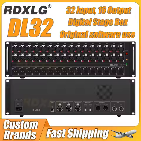 DL32 Digital Snake 32-input 16 Output Stage Box For Live Show Professional Audio Mixer Sound System，