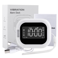 Vsportloverhome-SG Vibration Alarm Clock with Dual Alarms  Digital White Noise Machine 10 Soothing S
