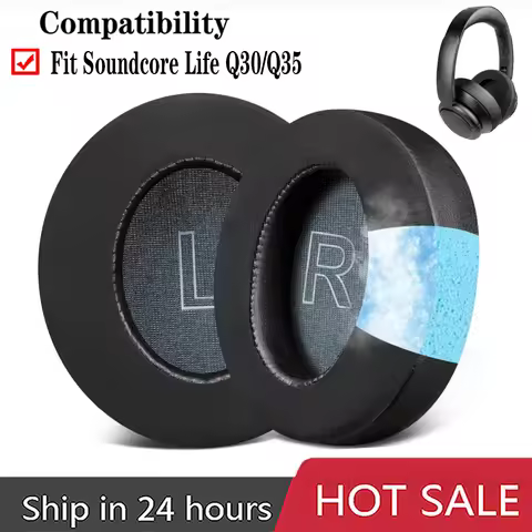 Cooling Gel Replacement Protein Ear Pads for Anker Soundcore Life Q30 Q35 Q 30 35 Headphones Soft Fo