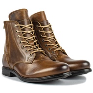 Men Leather Ankle Boots Cowboy Outdoors Men Shoes FBKY