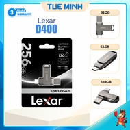 USB Data Storage Lexar JumpDrive Dual Drive D400 USB 3.2 and 3.1 Type-C