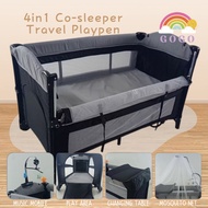 4in1 Co-sleeper Baby Playpen Rocking Cradle Portable Travel Crib