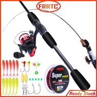 FRRTC Spinning Rod Reel Set Fishing Rod Fishing Reel with Fishing Line Fishing Lure Full Set for Bas