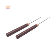 2 Pcs Awl Tool with Wooden Handle, Leather Awl Punch Tool, Slender Scratch Awl, Awl Repair Tool for 