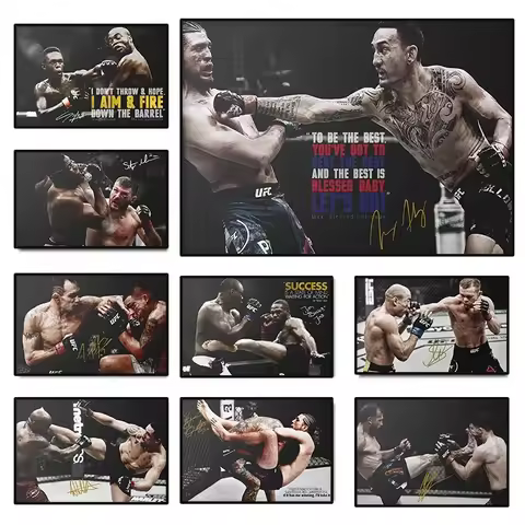 Boxing and Fighting Competitions Poster Tony Ferguson Jon Jones Boxer Battle Canvas Painting Wall Ar