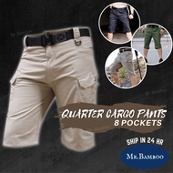 [M'sia Ready Stock]Men Tactical Quarter Pants IX7 Multi Pocket Work Pant Waterproof Seluar Panjang L